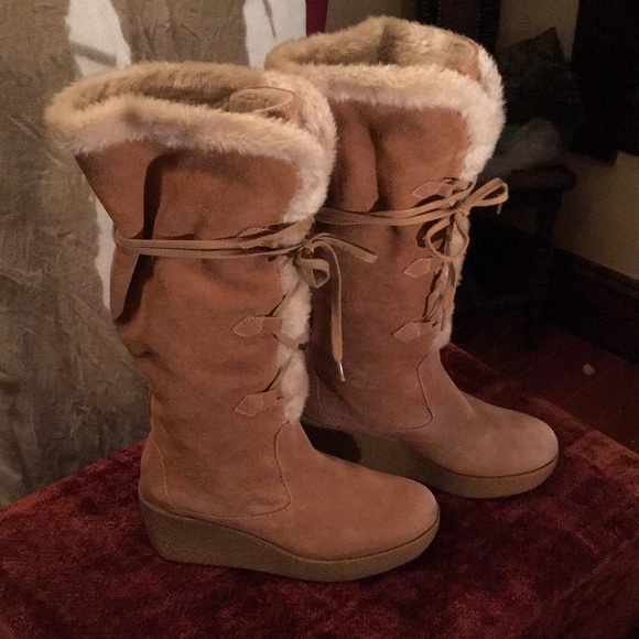 Michael Kors Fleece Lined Suede Boots - Picture 2 of 6